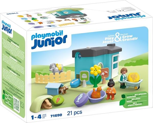 PLAYMOBIL JUNIOR: Tierpension mit Futterspender 71690