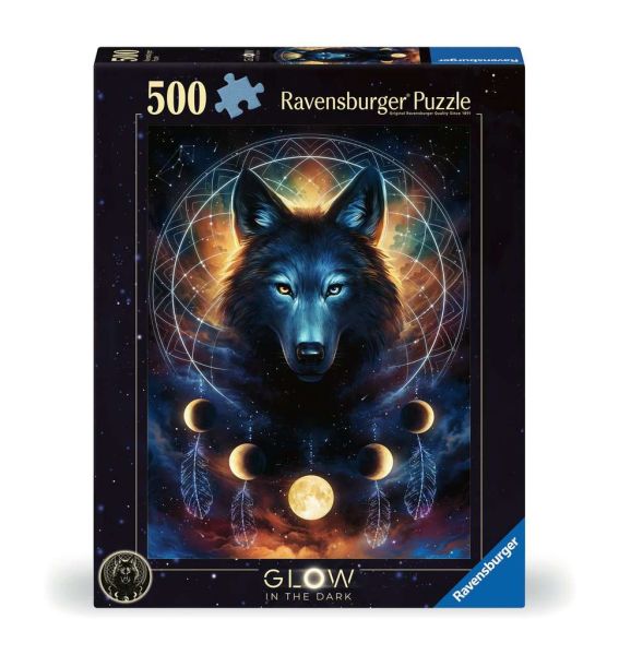 Puzzle 500 Teile Leuchtender Wolf 13.970