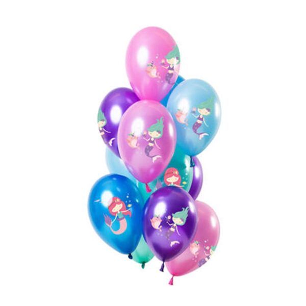 Latexballons Meerjungfrau metallic mehrfarbig