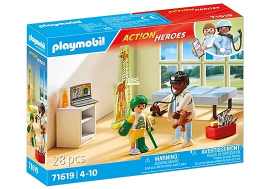 PLAYMOBIL City Life Kinderarzt mit Teddybär 71619