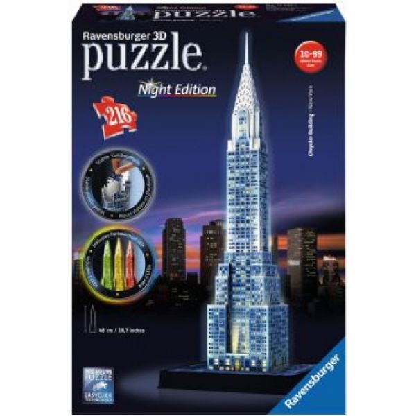 Chrysler Building Gebäude bei Nacht Puzzle