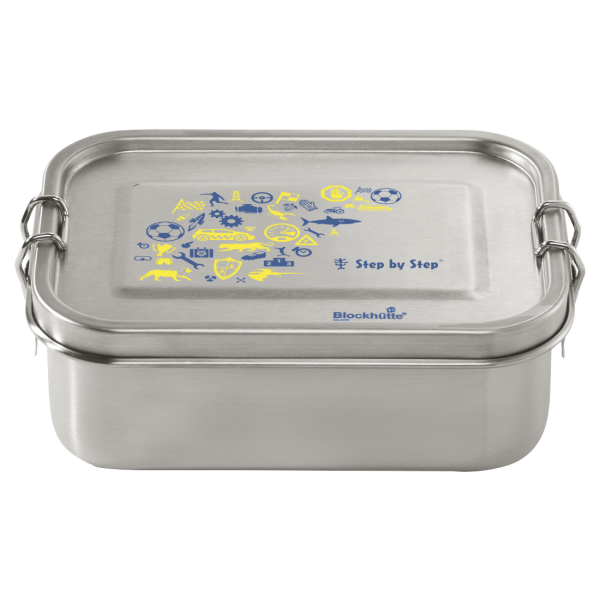 Step by Step Edelstahl-Lunchbox Blue & Yellow