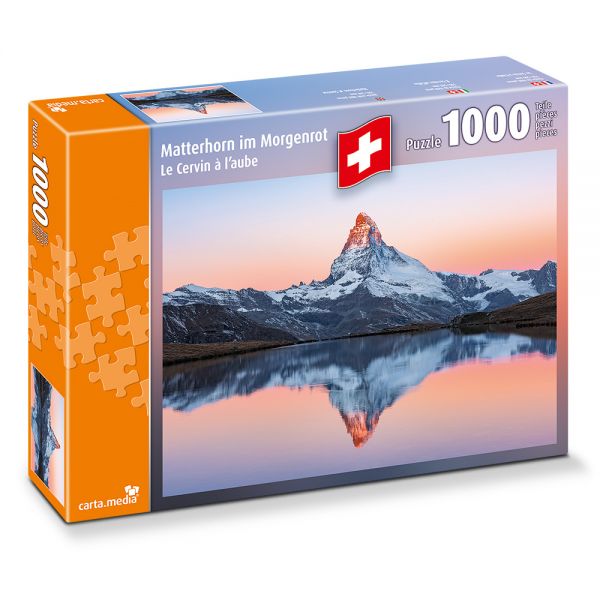 Puzzle 1000 Teile Matterhorn im Morgenrot