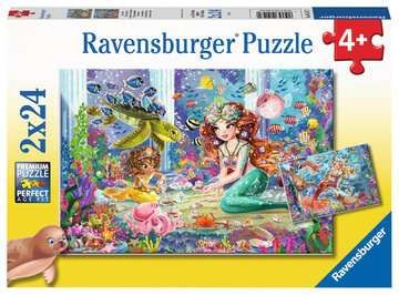 Puzzle 2x24 Teile Zauberhafte Meerjungfrauen 5.147