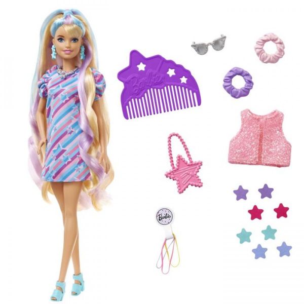 Barbie Totally Hair Puppe im Sternenlook