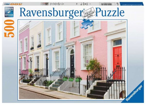 Puzzle 500 Teile Bunte Stadthäuser in London 016.985
