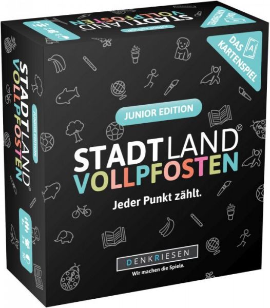 Denkriesen - Stadt, Land, Vollpfosten - Das Kartenspiel Junior Edition