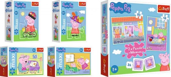 Peppa Pig Memo + 2in1 Puzzle + Minipuzzle