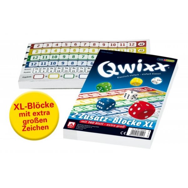 Qwixx XL Ersatzblöcke von Game Factory