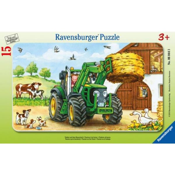 Rahmenpuzzle Traktor auf dem Bauernhof