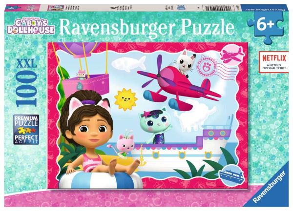 Ravensburger Puzzle 100 Teile Gabby's Dollhouse Katzenabenteuer 01.053