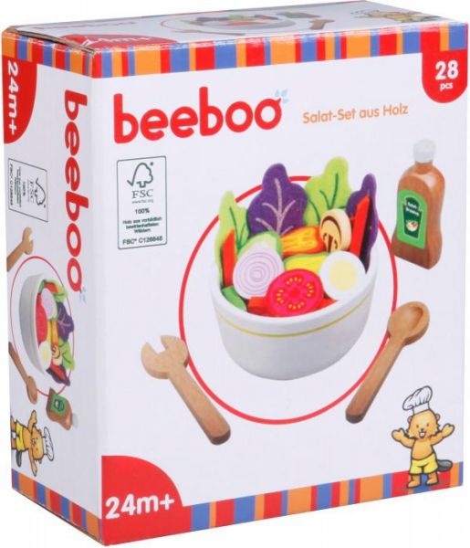 Beeboo Kitchen Salat-Set aus Holz, 28 Teile