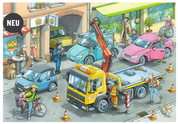 Ravensburger Puzzle 2x24 Teile - Müllabfuhr und Abschleppwagen