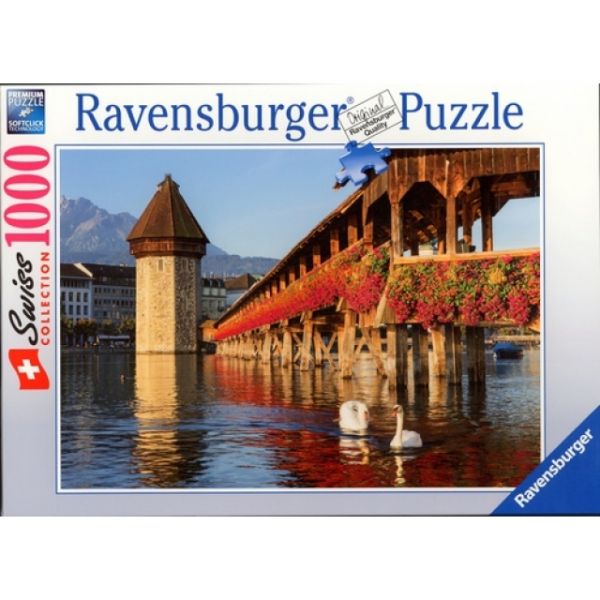 Puzzle 1000 Teile Swiss Collection Luzern Kapellbrücke 88.722