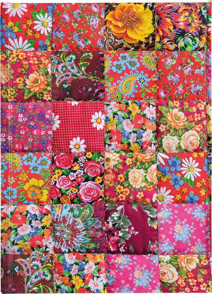 FLAME TREE Notizbuch A5 mit Magnetverschluss Floral Patchwork