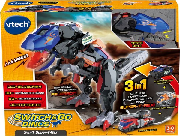 VTech Switch and Go Dinos - 3-in-1 Super-T-Rex