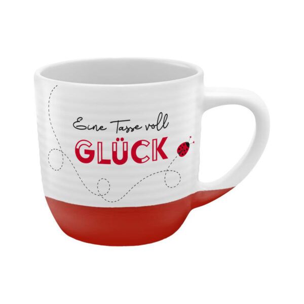 Tasse Rillen Eine Tasse voll Glück