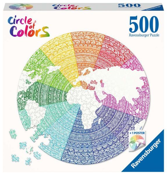 Puzzle 500 Teile Circle of Colors - Mandala 17.168