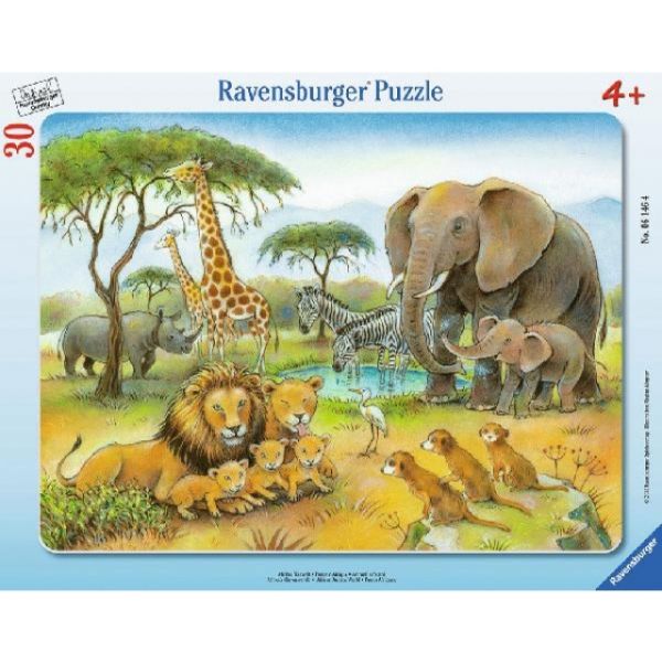 Ravensburger Rahmenpuzzle Afrikas Tierwelt 30 Teile, 06.146