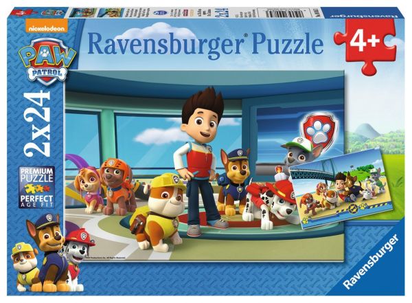 Ravensburger Puzzle 2x24 Teile: Paw Patrol Hilfsbereite Spürnasen 09.085