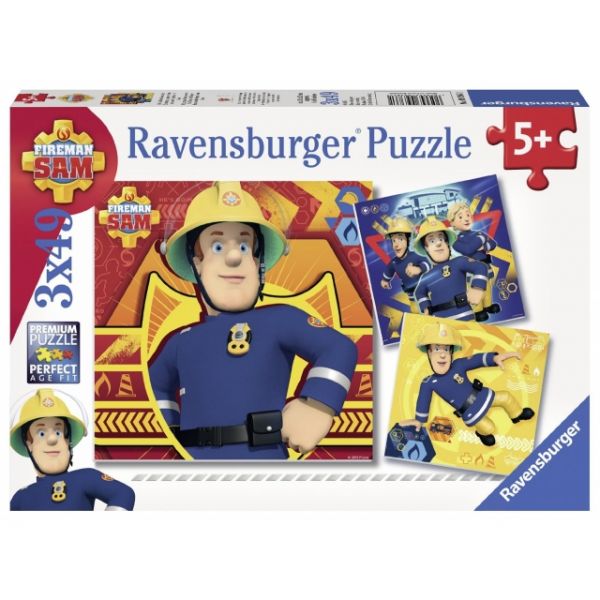 Ravensburger Puzzle Feuerwehrmann Sam 3x49 Teile
