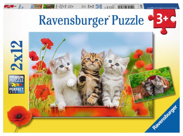 Ravensburger Puzzle Katzen auf Entdeckungsreise 2x12 Teile