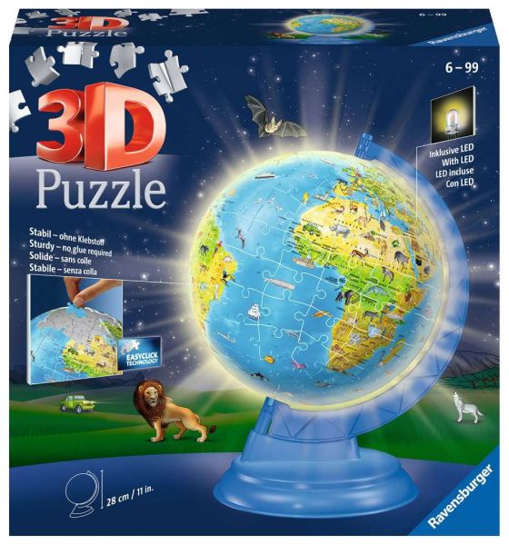 3D Puzzle Kinderglobus mit Licht 011.274