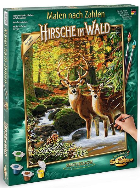 Schipper Hirsche im Wald 40x50cm