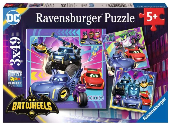 Ravensburger Puzzle 3x49 Batwheels An alle Batwheels! 01.056