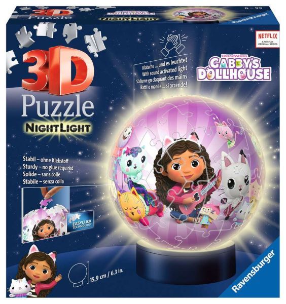 Puzzleball 3D Nachtlicht - Gabby's Dollhouse 11.575