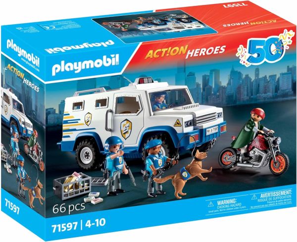 PLAYMOBIL Action Heroes Geldtransporter 71597