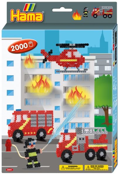 HAMA Bügelperlen Geschenkpackung Feuerwehr 2000 Stück