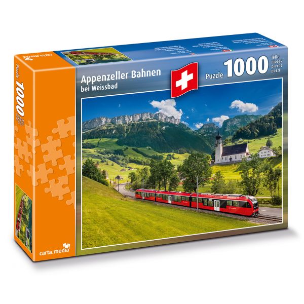 Puzzle 1000 Teile Appenzellerbahnen bei Weissbad