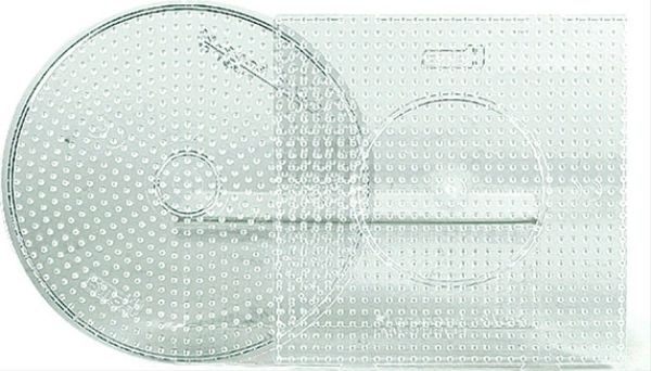 HAMA Bügelperlen Midi - 2er Set Stiftplatten - Transparent Kreis und Quadrat