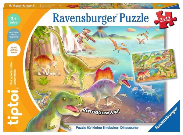 Tiptoi Puzzle für kleine Entdecker: Dinosaurier 2x12 Teile 00.198