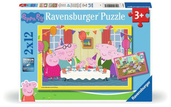 Ravensburger Puzzle 2x12 Teile Peppa Pig Zeit zu feiern 04.017