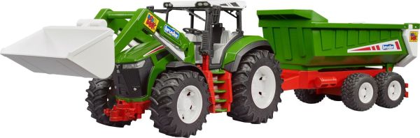 Bruder 03452 ROADMAX Traktor mit Frontlader + Kippanhänger 03452