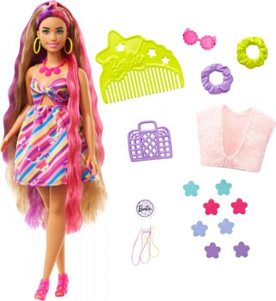 Barbie Totally Hair Puppe im Blumenlook