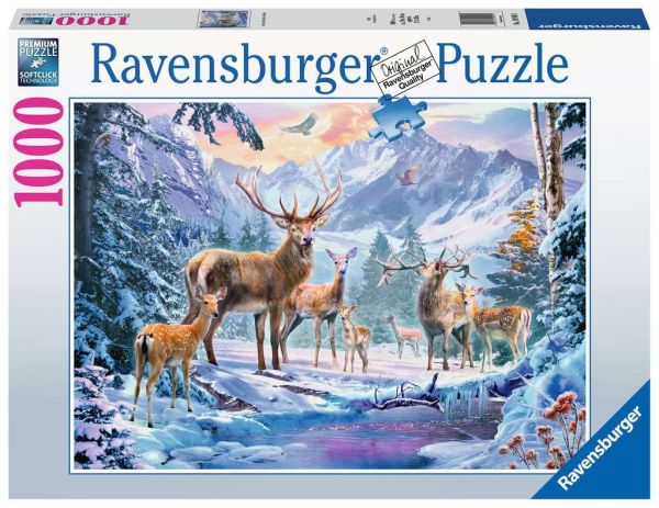 Ravensburger Puzzle 1000 Teile Rehe und Hirsche im Winter 19.949