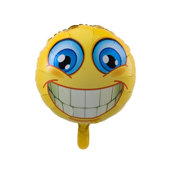 Folienballon Emoticon Lachen gelb