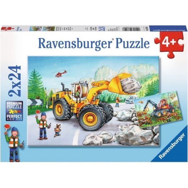 Puzzle Bagger und Waldtraktor 2x24 Teile