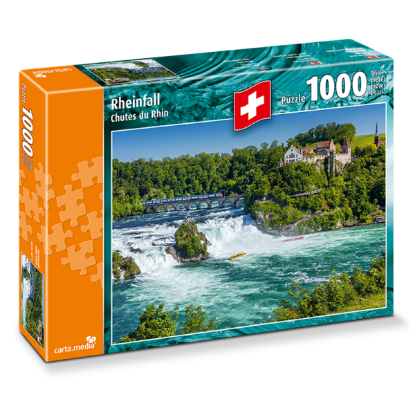 Puzzle 1000 Teile Rheinfall mit Schloss Laufen