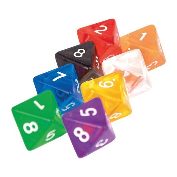 100 Kunststoff Transparent Spielwürfel Multi Side für Brettspiel Kartenspiel 