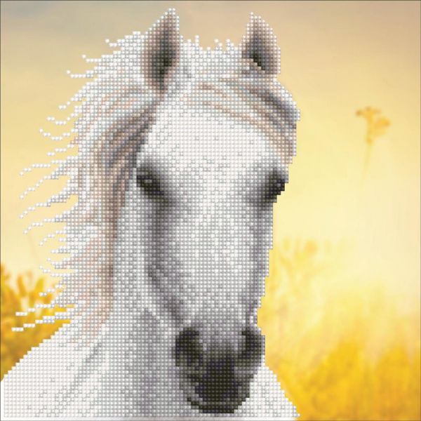 Diamond Dotz Weisses Pferd 30.5 x 30.5 cm