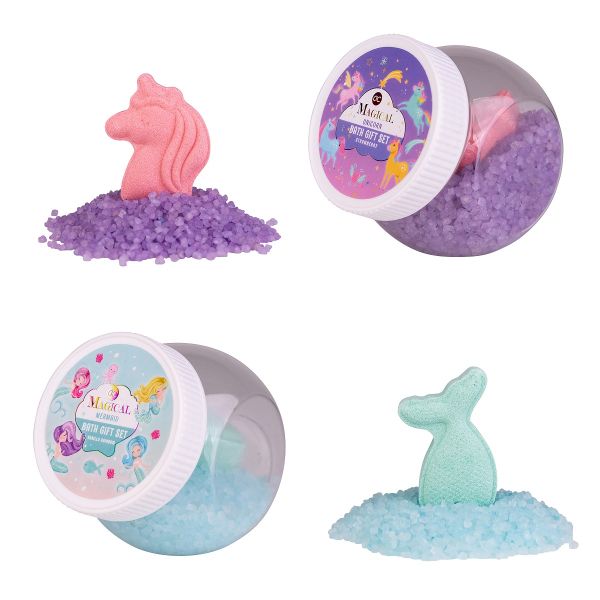 Badeset MAGICAL UNICORN & MERMIAD in Bonbonglas