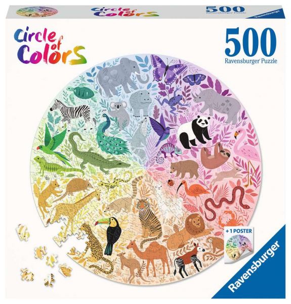 Puzzle 500 Teile Circle of Colors - Animals 017.172