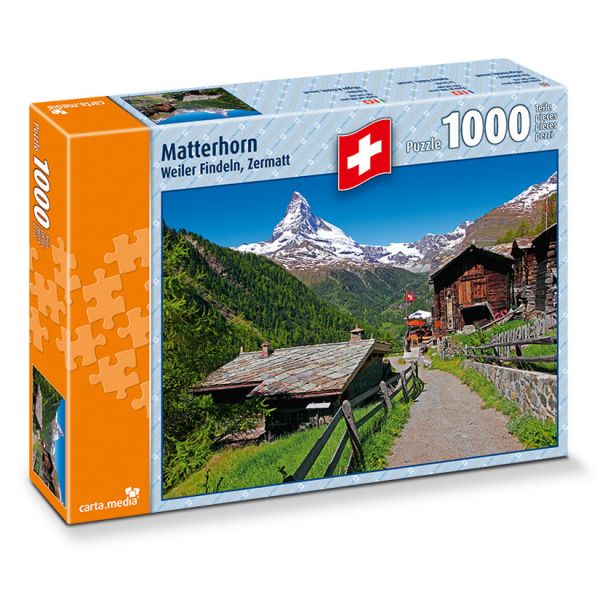 Puzzle 1000 Teile Matterhorn-Weiler Findeln, Zermatt