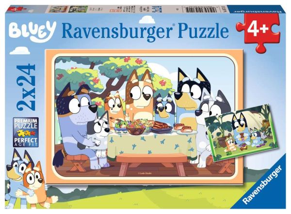 Ravensburger Puzzle 2x24 Teile Bluey Auf geht's 05.711