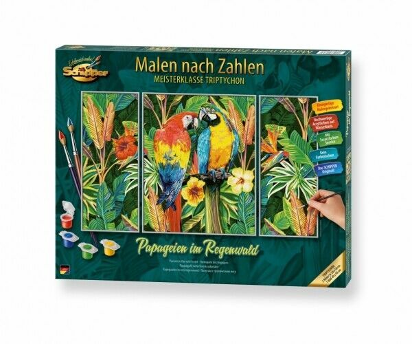 Schipper Papageien im Regenwald Triptychon