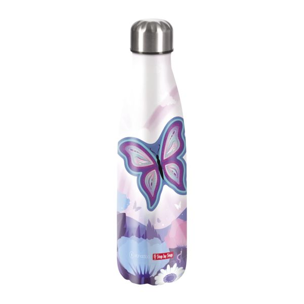Step by Step Edelstahl-Trinkflasche Butterfly Maja